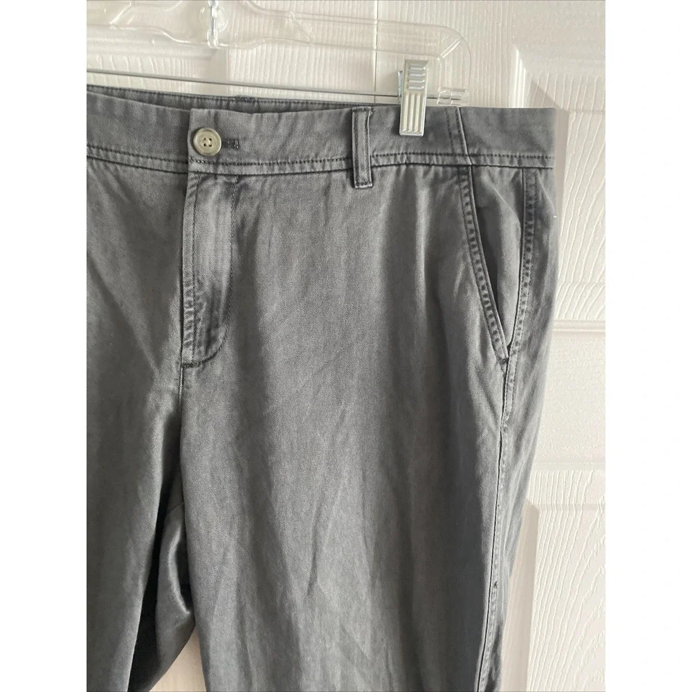 J.Crew Martie Chino Pants Womens Size 12 Gray Straight Leg Cotton